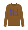 Brown Brown Spirals wavy tee with blue